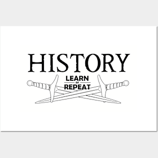 History: Learn or Repeat daggers black Posters and Art